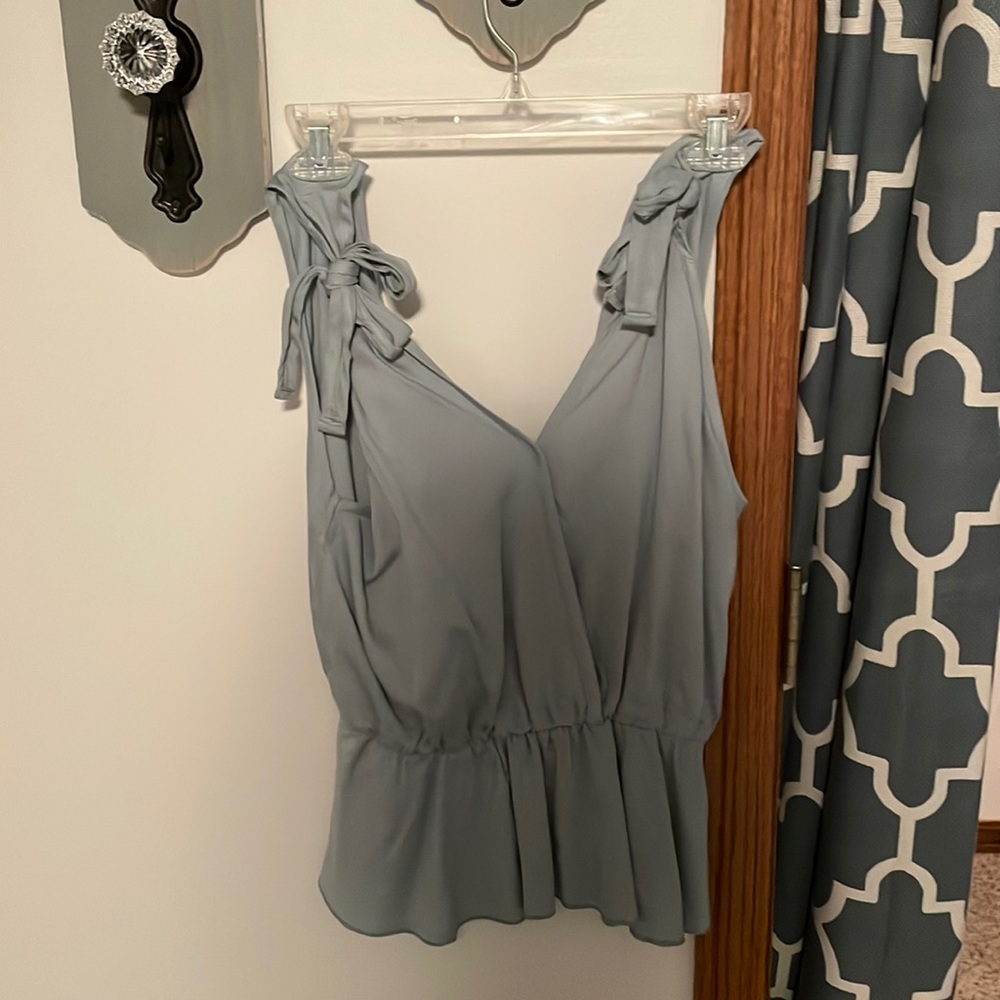 Light blue tie tanktop
